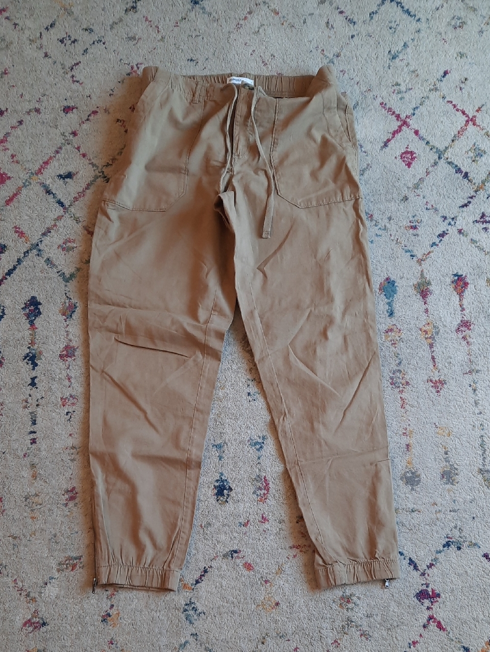 Sonoma Khaki Lightweight Drawstring Pants Small